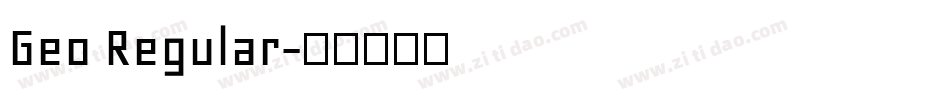 Geo Regular字体转换